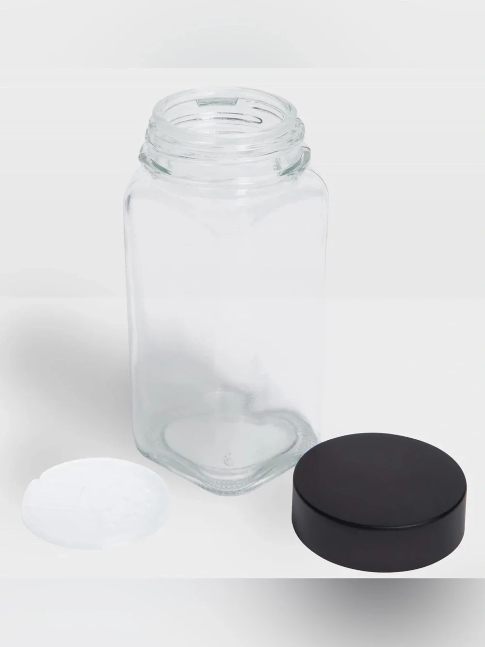 NWT Neat Method Glass Spice Jars - Set of 10 - Matte Black